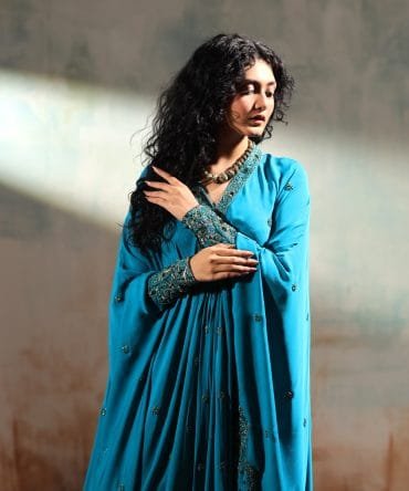 Resham Hand Embroidered Kaftan Cape