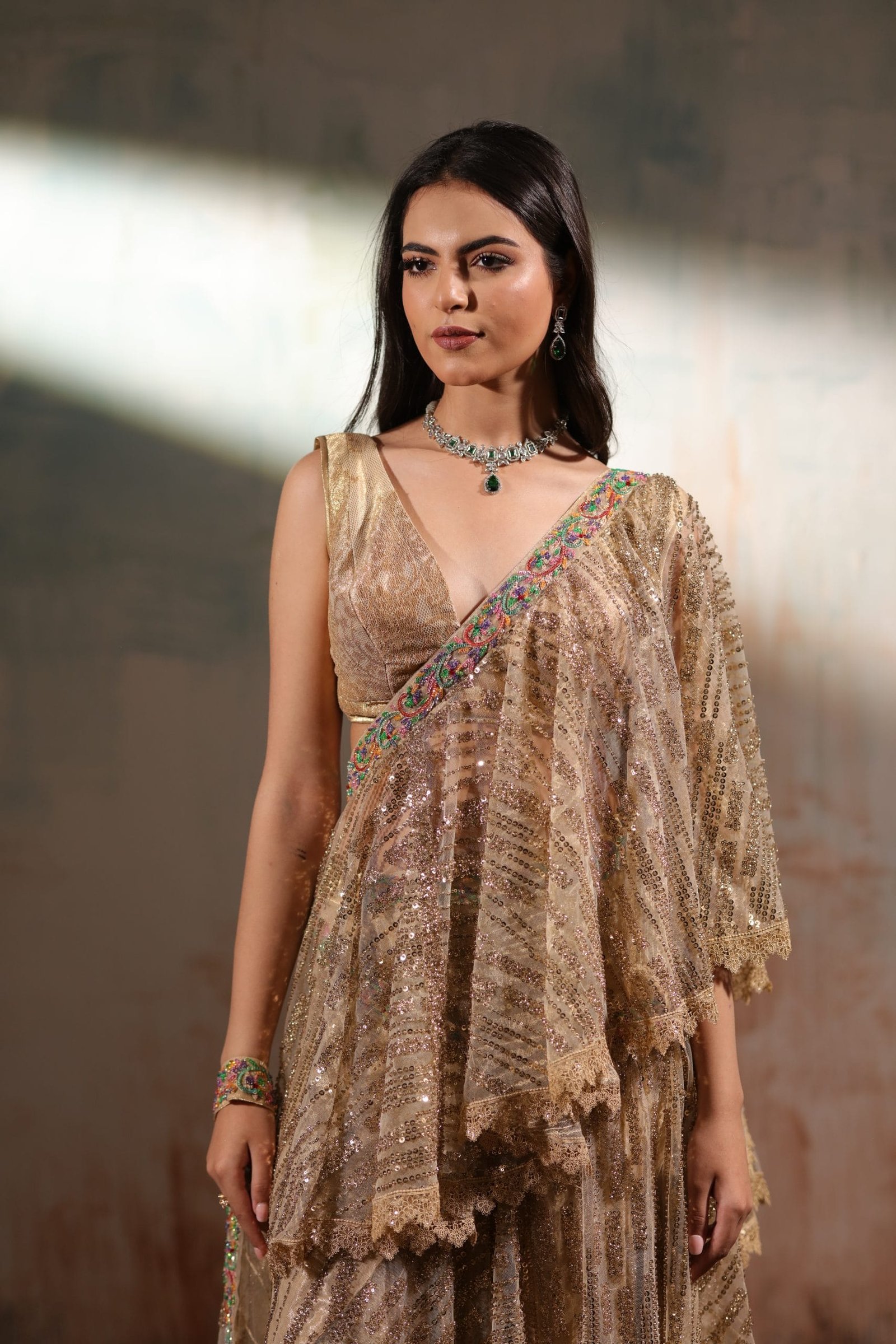 Draped Concept Saree - Image 5