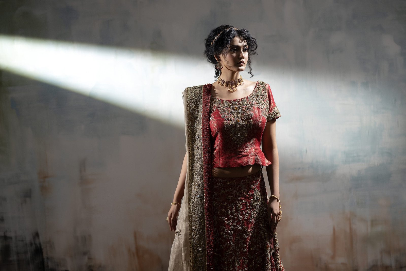 Mughal Jaal Embroidered Lehenga - Image 8