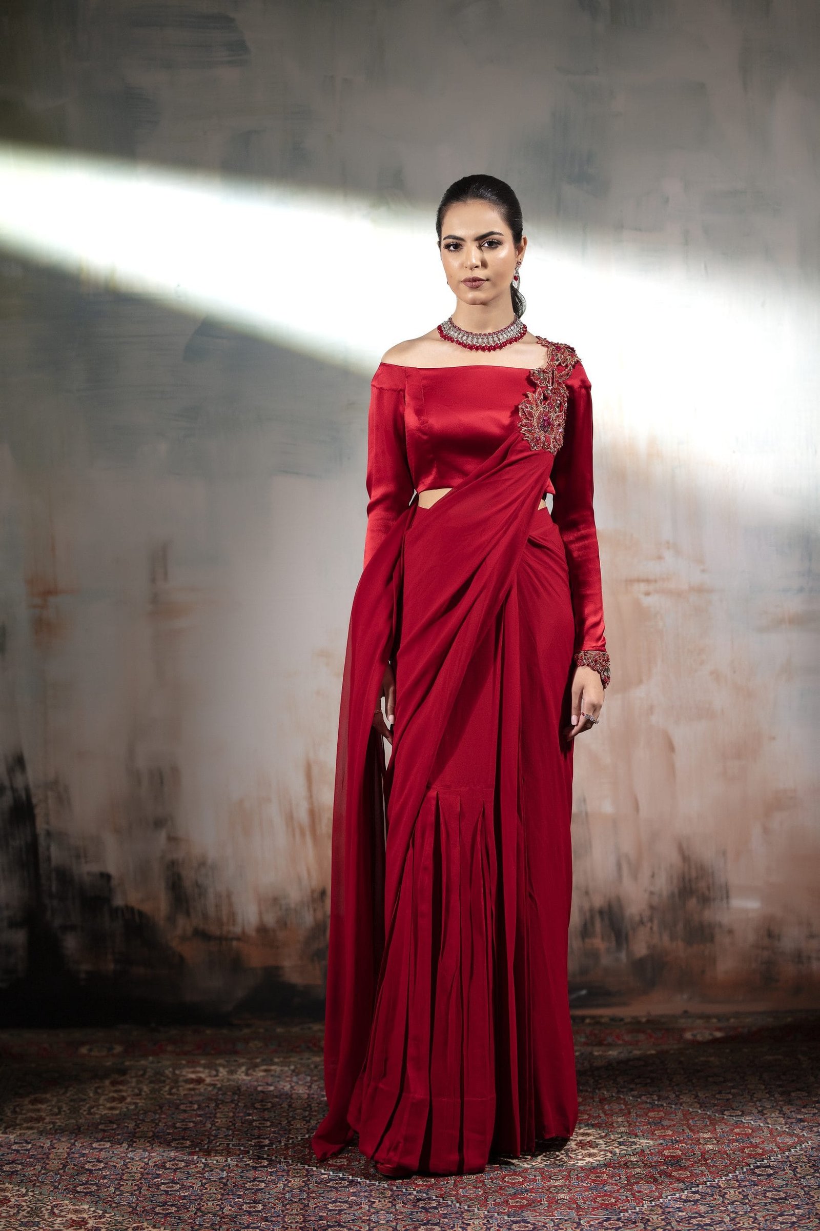 Floral Motif Concept Saree - Image 6