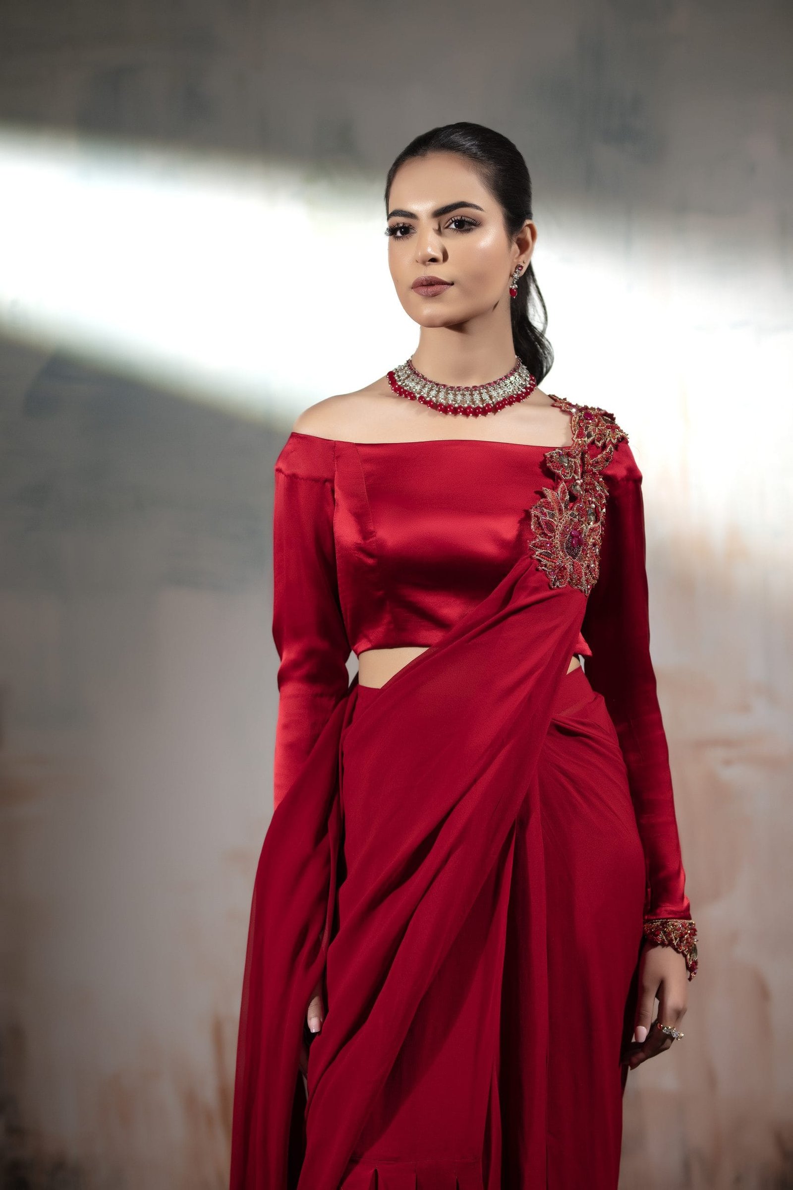 Floral Motif Concept Saree - Image 5