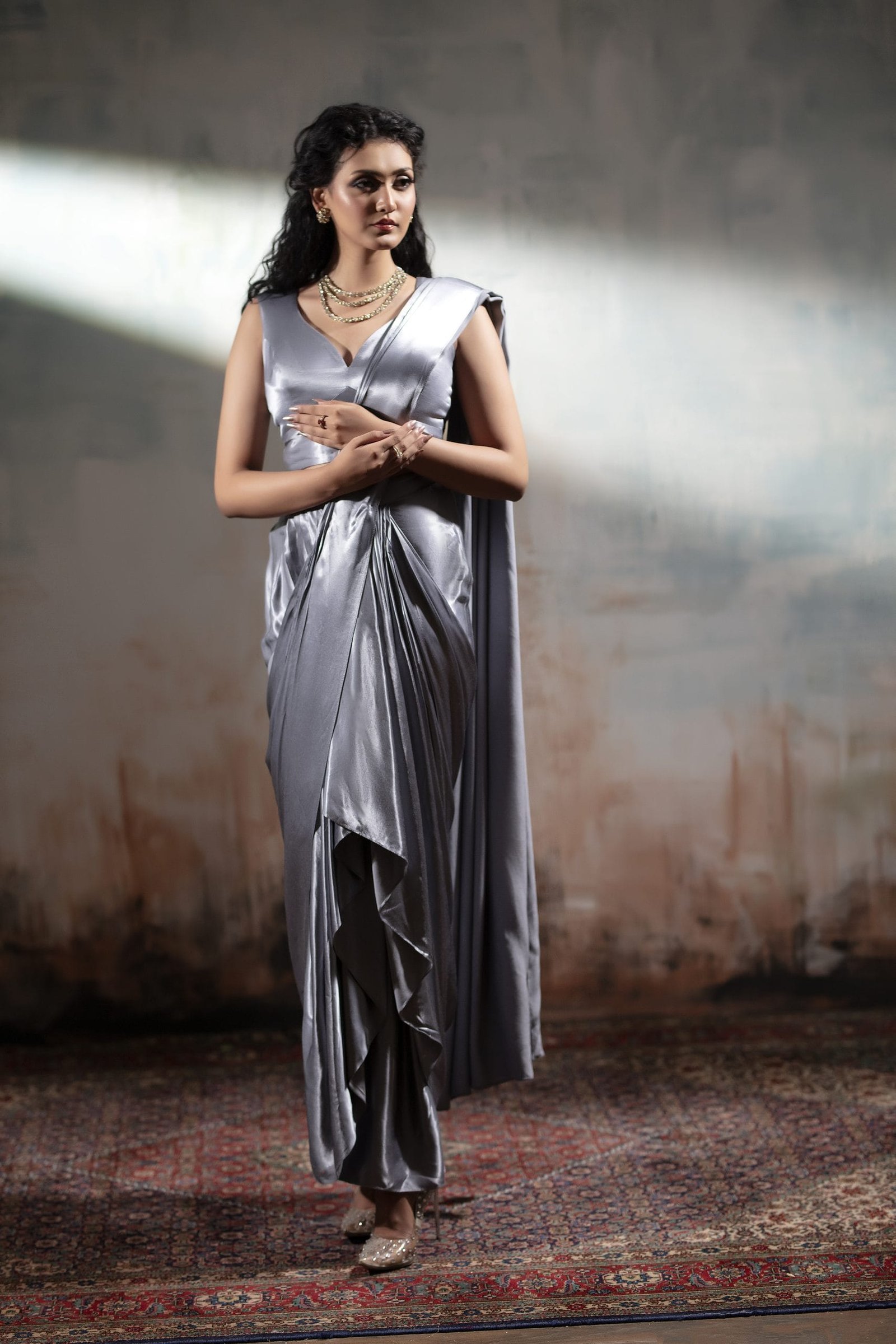 Satin Concept Saree - Image 6