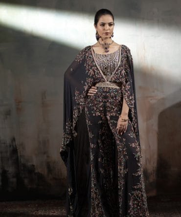 Signature Embroidered Cape with Trouser