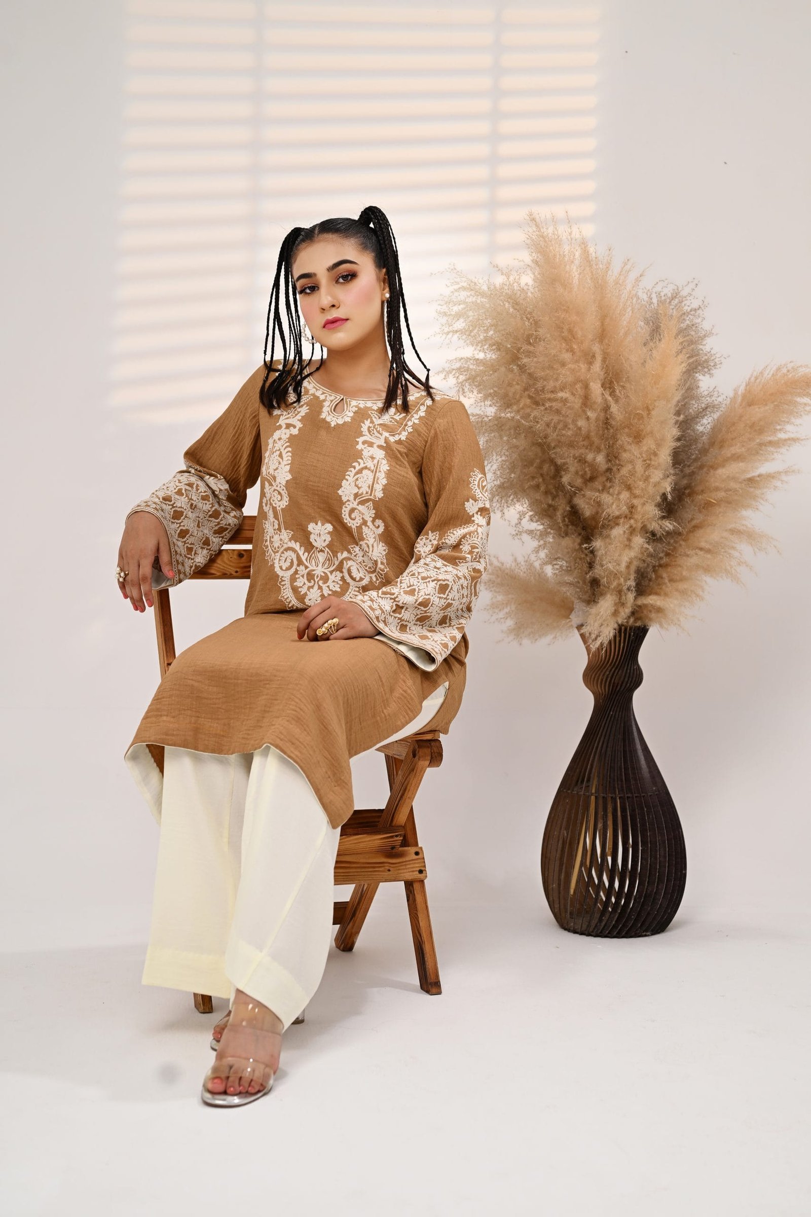 Long Kurta Style Shirt with Side Pockets - Image 6