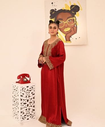 Red Long Kaftan Shirt