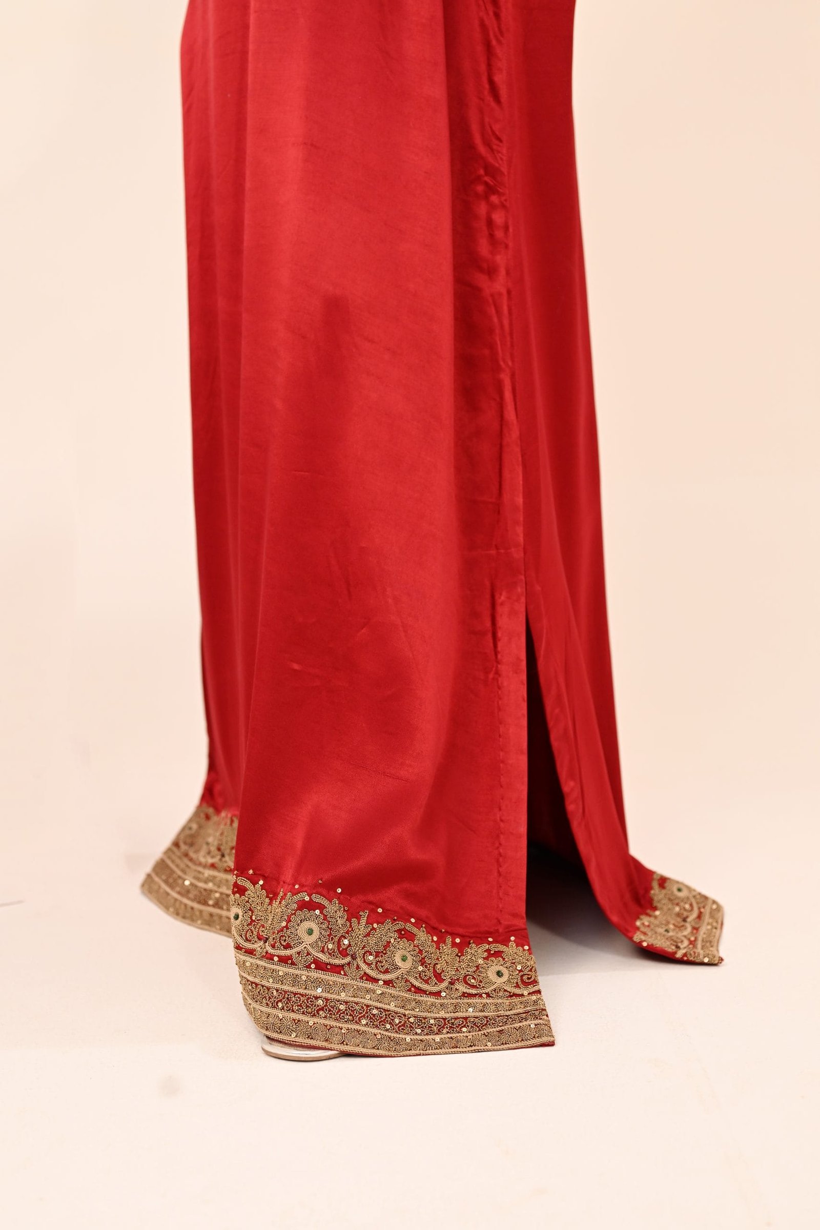 Red Long Kaftan Shirt - Image 7